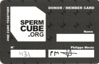 Spermcube-luovuttajan kortti
