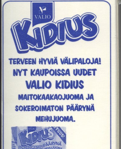 Valio Kidius. Terveen hyviä välipaloja! Nyt kaupoissa uudet Valio Kidius maitokaakaojuoma ja sokeroimaton päärynä mehujuoma.