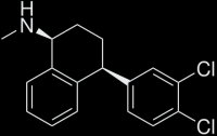 Sertraliinin molekyylirakenne