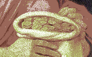 Kolikoita säkissä (Commodore 64 -grafiikka)
