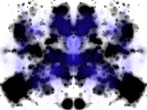 Symmetrinen sinimusta musteläiskä