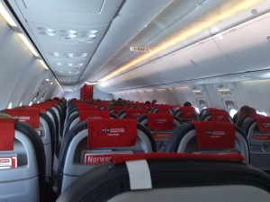 Norwegianin 737:n sisätilat