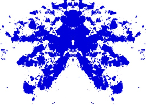 Symmetrinen sininen musteläiskä