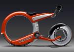 A highly futuristic bicycle