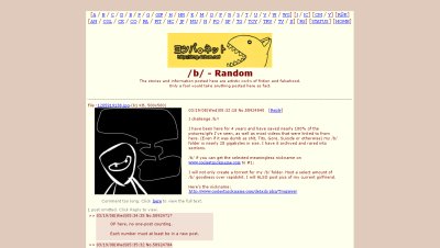 Screengrab: 4chan with userstyle applied