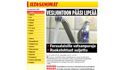 Screengrab: Ilta-Sanomat with userstyle applied