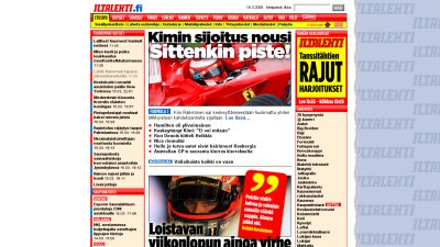 Screengrab: Iltalehti with userstyle applied