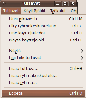 Tiedosto:Lopeta Pidginin Tuttavat-ikkunan Tuttavat-valikossa.png